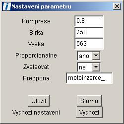 Nastavení aplikace pro změnu obrázků MotoInzerce.cz